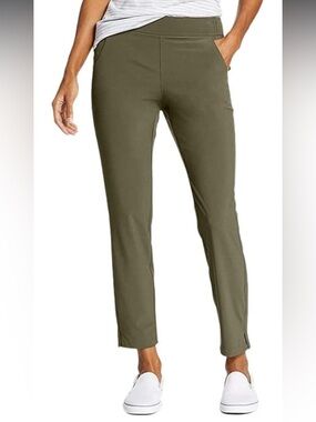 Eddie Bauer Olive Straight Pull-On Adventure pants
